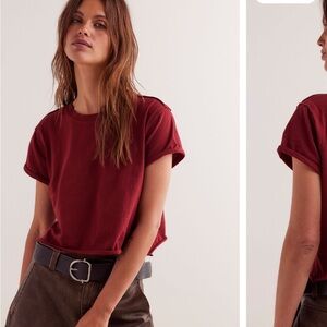 FREE PEOPLE - We The Free - The Perfect Tee - Wine XS
GUC
No flaws